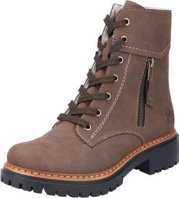 A single brown boot is shown against a white background.