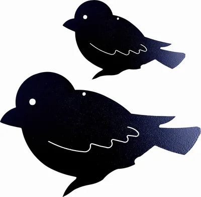 Produktbild von Vogel schwarz beschichtet | zum Hängen | Set
