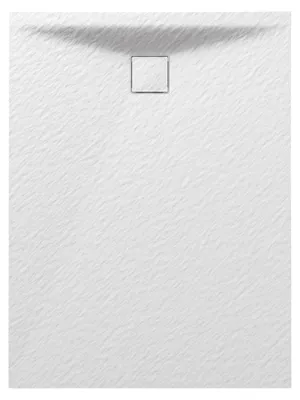 Produktbild von Granitan - Duschwanne - Duschtasse - 100x80 cm - Weiß - Antirutsch - Steinoptik - Dusche - TEJA