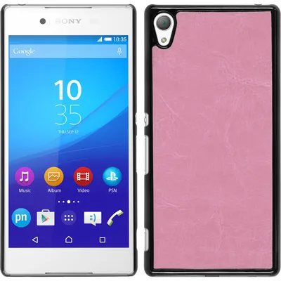 Produktbild von PhoneNatic Case kompatibel mit Sony Xperia Z3+ / Plus - Hülle rosa Lederoptik Hard-case + 2 Schutzfolien