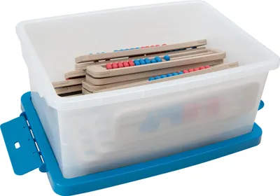 Produktbild von Betzold Set mit 24 treeNside-Rechenrahmen mit Farbblöcken, ZR bis 20, Farbe: rot/blau