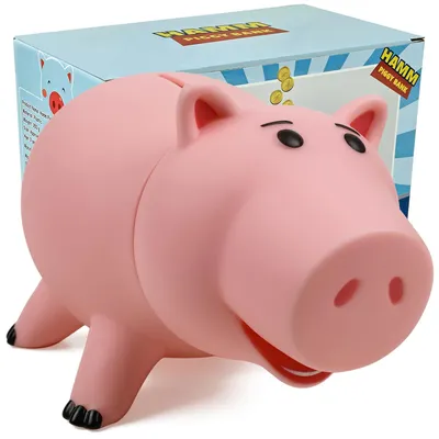 Productafbeelding van Spaarvarken voor kinderen en volwassenen, een schattig roze plastic varkentje, geschikt voor jongens en meisjes, ideaal als verjaardagsgeschenk