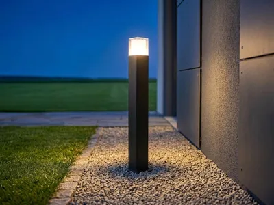 Produktbild von Smartwares OOL-50018, Außensockel-/Pfostenbeleuchtung, Schwarz, Aluminium, IP44, Garten, SMD-LED-Modul
