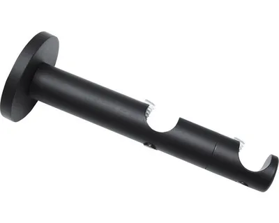 Produktbild von Memphis Wandbalken offen für 2 Sprossen schwarz Ø 16 mm, 7,5/5 cm