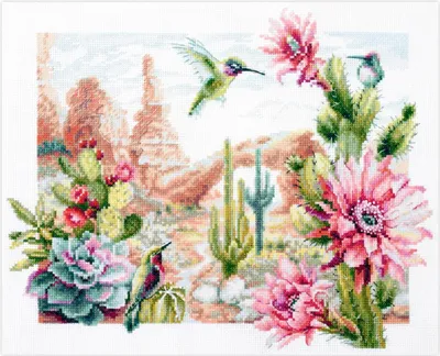 Produktbild von Magic Needle Zweigart Edition Kreuzstich Set "Wilde Westblumen", Zählmuster, 34x26cm