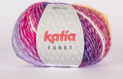 Produktbild von FUNKY von Katia - NATUR/ORANGE/FUCHSIA (74), ca. 180m /100g