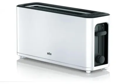Productafbeelding van Braun HT3100WH, 1 mes, Zwart, Wit, Knopbediening, Draaiknoppen, 1000 W