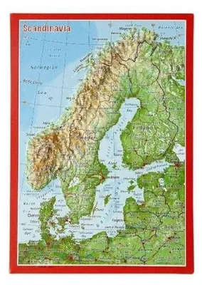 Produktbild von Reliefpostkarte Skandinavien
