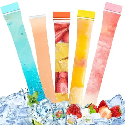 250 wiederverwendbare Wasser-Eisbeutel, 4,5 x 28 cm, Eisformen