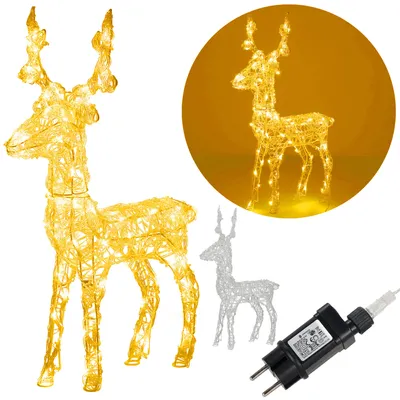 Produktbild von Springos® Deko-Figur LED-Rentier stehend warmweißes Licht Weihnachten Weihnachtsbeleuchtung