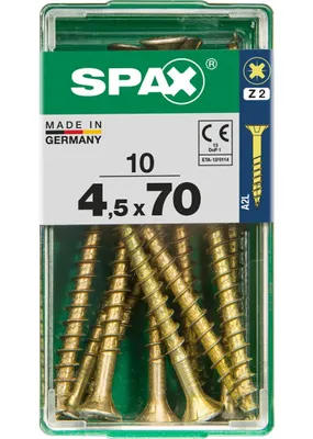Produktbild von Spax Universalschrauben 4.5 x 70 mm PZ 2 - 10 Stk.