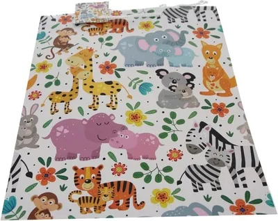 Produktbild von Geschenktasche Zootiere - ca. 26 x 32 x 12,5 cm