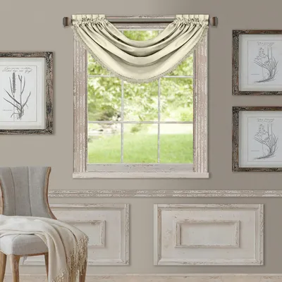Verdunkelungs-Volant, Polyester, 132,1x91,4 cm, Elfenbein