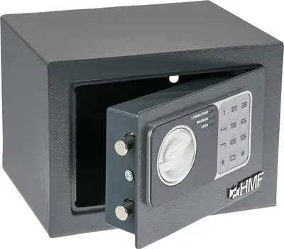 Produktbild von HMF 46126-11 Möbeltresor Elektronikschloss Safe Tresor klein mit Zahlenschloss, 23 x 17 x 17 cm, Anthrazit