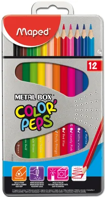 Produktbild von Maped Dreikant Buntstift COLOR'PEPS 12er Metalletui