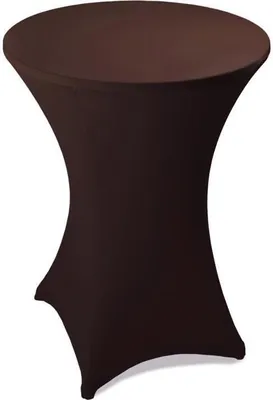 Produktbild von Stehtischhusse Stretch Stehtisch Ø 80 cm Tisch Husse Bistrotisch Dunkelbraun
