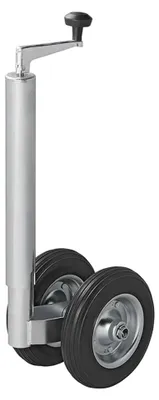 Image de Roue jockey double 48 mm avec pneusPolyuréthanepleins 200 x 50 mm