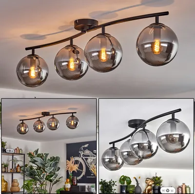 Produktbild von Fossobiubo Deckenlampe aus Metall/Glas in Schwarz