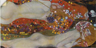 Produktbild von ARTland Wandbild, selbstklebend Wasserschlangen II (Die Freundinnen) Größe: 150x75 cm