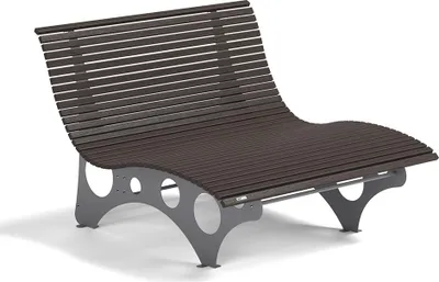Produktbild von HOME DELUXE Wellenliege NIRA Nussbaum - 148 cm