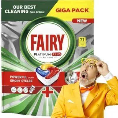 Zdjęcie produktu dla Fairy Platinum All In One Kapsułki do zmywarki Cytryna 34 szt.