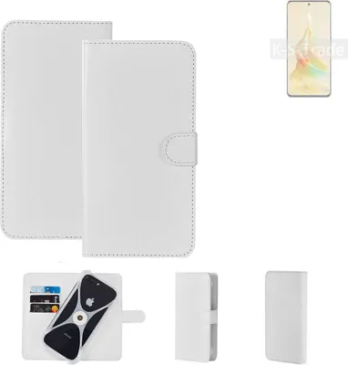 Produktbild von K-S-Trade Handy Hülle Schutz Hülle kompatibel mit Oppo Reno8 T 5G Cover Case Bookstyle Bumper weiß 1x