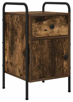 Image de Table de chevet Chêne fumé 35 x 36,5 x 61 cm Bois d'ingénierie