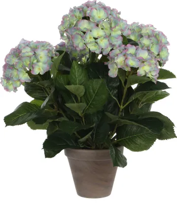 Produktbild von Mica Decorations Hortensien Kunstpflanze im Blumentopf Stan - H45 x Ø45 cm - Hellviolett