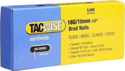 Obrázek produktu pro TACWISE 392 Hřebíky pro hřebíkovačku 180/10 mm (18G/10), bez hlavy