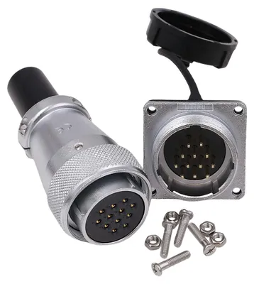WS28 12-poliger Steckverbinder, IP67, 1 Buchse + 1 Stecker