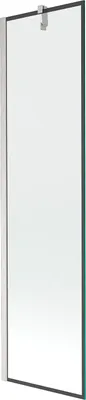 Produktbild von Mexen Next Duschtrennwand 1-flügelige 50 x 150 cm, schwarzes Muster, gebürsteter Nickel - 895-050-000-00-70-97