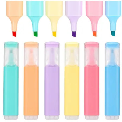 Image de Stylos marqueurs de couleurs pastel, 6 couleurs, ensemble de marqueurs pour l'étude