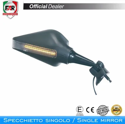 Produktbild von Genehmigter FAR Linker Verkleidungsspiegel 6095 Schwarz für Ducati