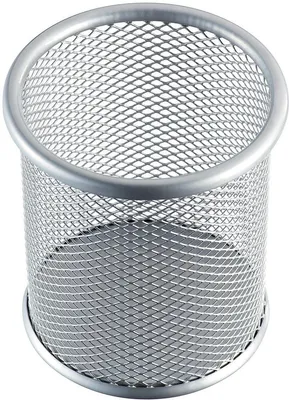 Produktbild von Stifteköcher Mesh Metall silber Packung mit 12 Stück