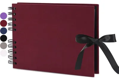 Obrázok produktu pre Fotoalbum na vlastnú tvorbu, formát 24 x 17 cm, DIY fotokniha, 40 strán, červená