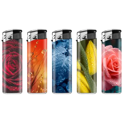 Produktbild von Lux Flower 50-er Mit Motiv Piezo Display Normale Flamme