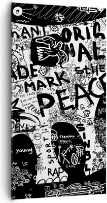 Produktbild von Bild auf Leinwand - Leinwandbild - Elefant symbol abstraktion tier - 65x120cm - Wand Bild - Wanddeko - Leinwanddruck - Bilder - Kunstdruck - Leinwand bilder - Wandkunst - PA65x120-2795