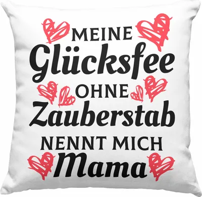 Produktbild von Trendation - Mama Deko-Kissen mit Füllung 40x40 mit Spruch Geschenk Muttertag von Tochter Sohn Mutter  Deko-Kissen mit Füllung 40x40 Spruch (Grau)