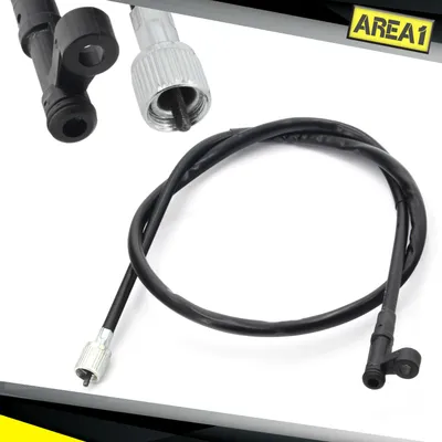 Produktbild von Area1 Ersatz Tachowelle 12mm GY6 50ccm China 4T, Typ C - 930mm seitliche Schraubbefestigung, ab Bj. 2005