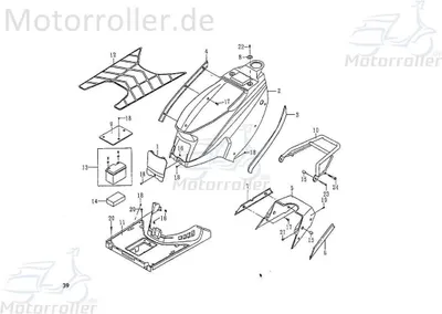 Produktbild von SMC Extra 50 Off Road Unterlegscheibe 50ccm 2Takt 52721-PAF-00 Motorroller.de Distanzhalter U-Scheibe Washer Beilagscheibe Ausgleichsscheibe Mokick