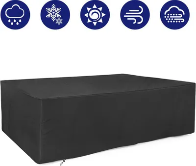 Image de 210D Tissu Oxford Housses de protection pour meubles de chaises Couverture imperméable à la poussière pour chaises de terrasse Gartenparkland Bâches pour meubles d'extérieur -242*162*100cm