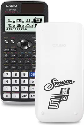Produktbild von Casio FX-991DE X ClassWiz Schulrechner mit Simson S50-Bedruckung (Motiv 19)
