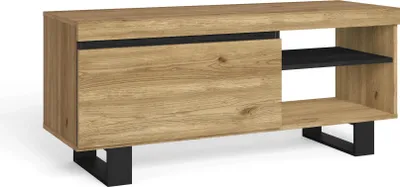 Immagine prodotto di NATURALE Mobile TV,colore Rovere e Nero, 1 Porta e 2 alloggi, 120x40x53cm