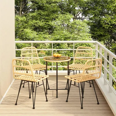 Produktbild von ZMH 5-tlg. Garten-Essgruppe Poly Rattan