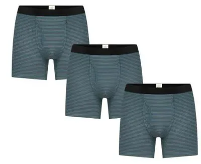 Produktbild von Bio-Baumwoll-Herren Boxershorts mit Eingriff - 3er Pack