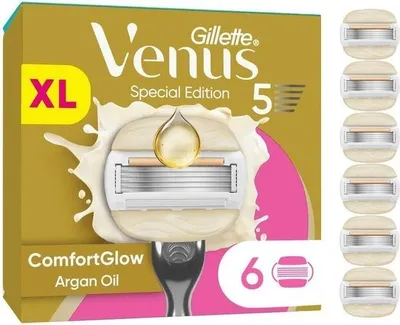 Produktbild von Gillette Venus ComfortGlow Rasierklingen Damen, 6 Stück, Grau