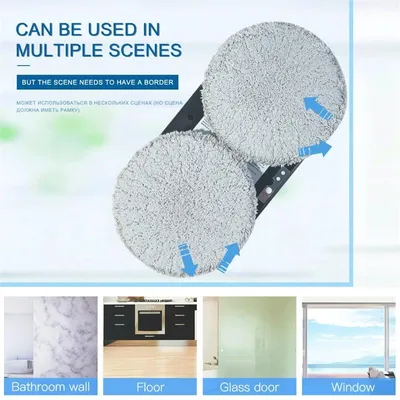 Immagine prodotto di Robot aspirapolvere per finestre - Modello A-5600Pa - Potenza di aspirazione di 5600 Pa - Pulitore per vetri elettrico - Telecomando - 220 V - Colore: A-5600Pa