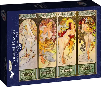 Zdjęcie produktu dla Puzzle 1000 Cztery Pory Roku, Alfons Mucha,1900
