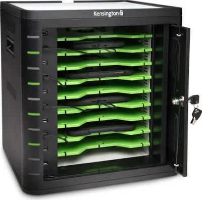 Produktbild von Kensington Charge & Sync Cabinet, Universal Tablet - Schrankeinheit - für 10 Tablets - Schwarz
