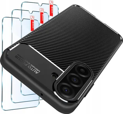 Obrázek produktu pro SADA Pouzdro pro Samsung A17 5G Pancerne Carbon CASE + 3 KS SKLO